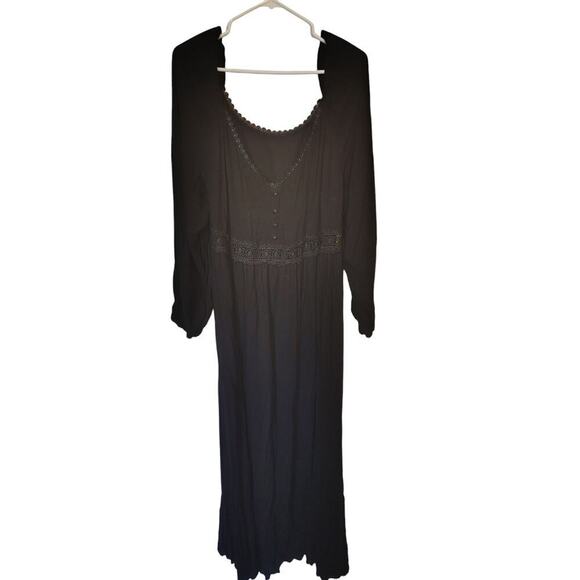 Shein V.Cay  Bohemian Midi Dress Black Womens Plus 3XL - Picture 1 of 4